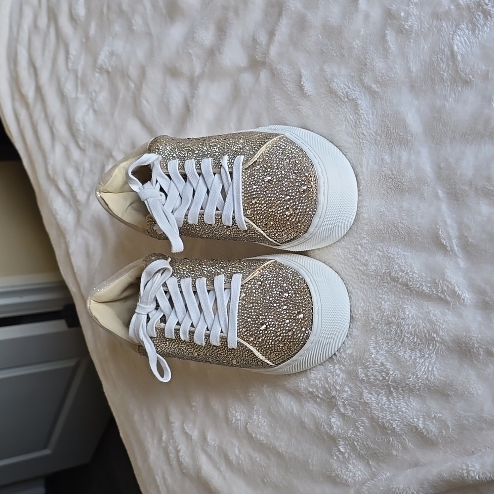 Betsey‎ Jonshon bedazzled sneakers 9M